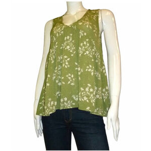 Women's KLD Green Floral Tank Top Size M